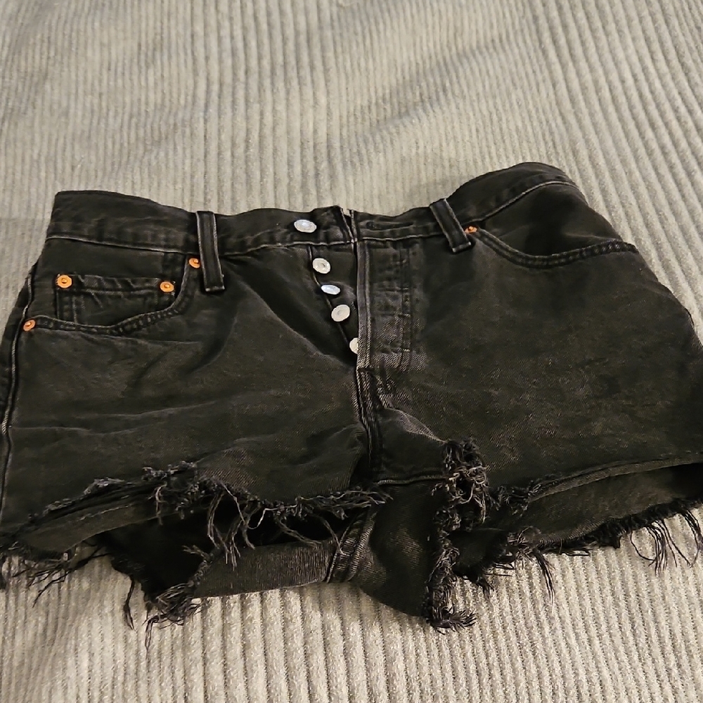 Levi Black Jean Shorts
